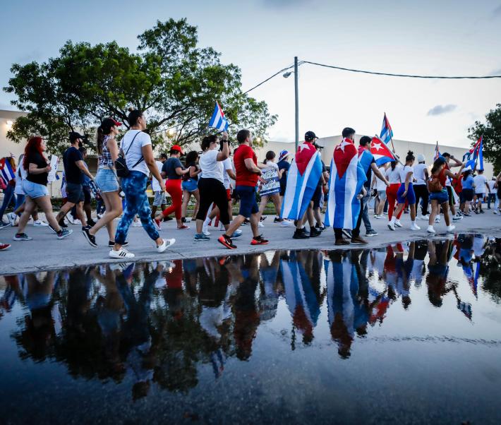 TOPSHOT-US-CUBA-POLITICS-UNREST-PROTEST