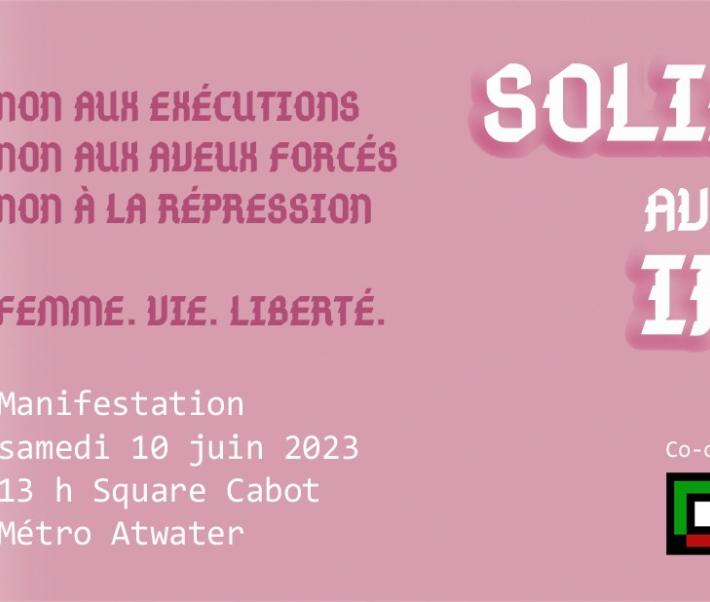 manifestation de solidarité avec le peuple iranien