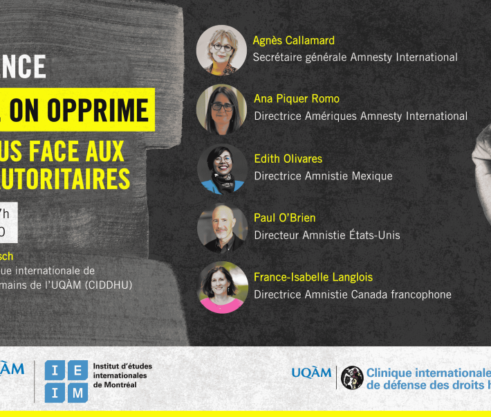 Silence on opprime, conférence du 6 mai