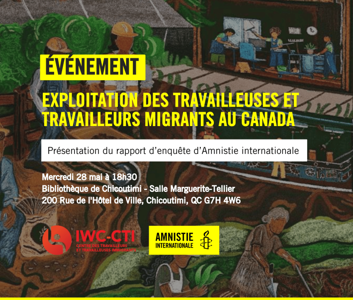 Événement - Exploitation des travailleuses et travailleurs migrants au Canada
