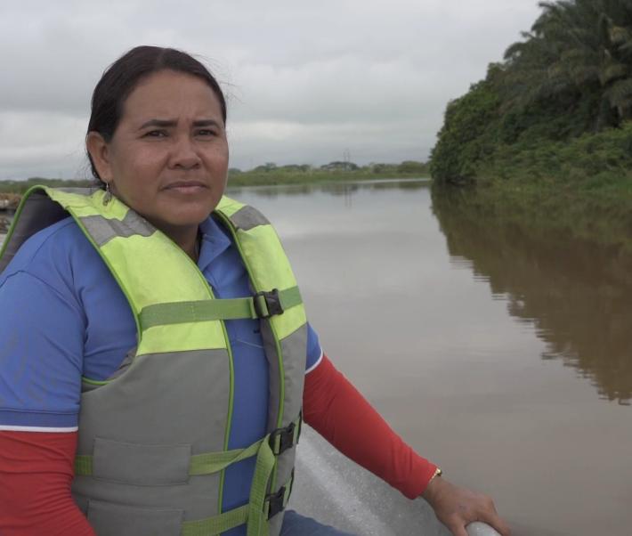 Yuly Velásquez, President of the Federation of Artisanal, Environmental and Tourist Fishermen of the Department of Santander (FEDEPESAN)