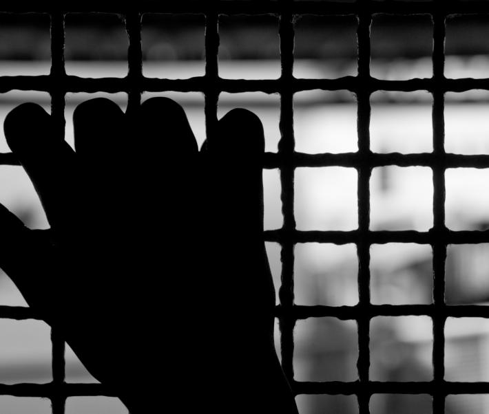 Freedom - hand on cage