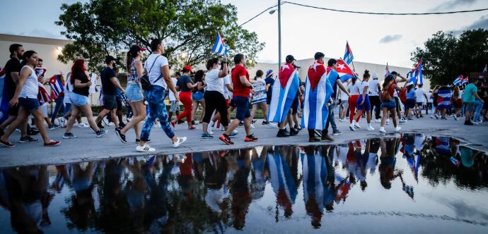 TOPSHOT-US-CUBA-POLITICS-UNREST-PROTEST