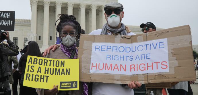 Manifestation pour le droit à l'avortement aux États-Unis