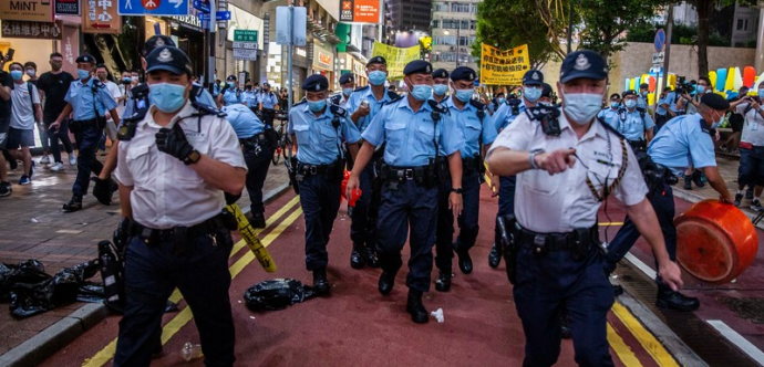 Police à Hong Kong