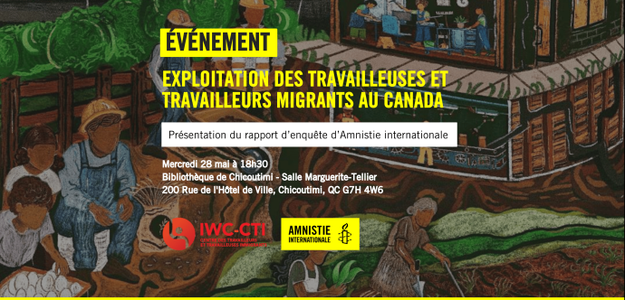 Événement - Exploitation des travailleuses et travailleurs migrants au Canada