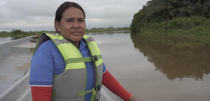 Yuly Velásquez, President of the Federation of Artisanal, Environmental and Tourist Fishermen of the Department of Santander (FEDEPESAN)