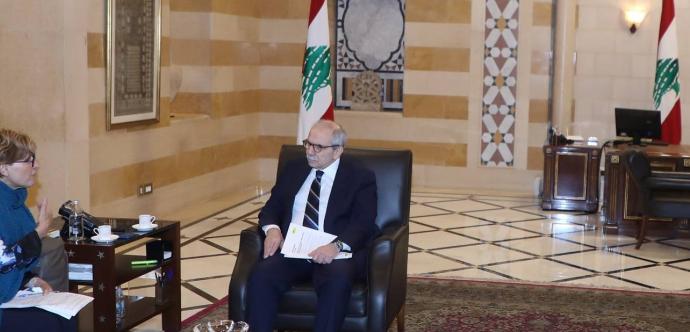 Photo du bureau du premier ministre libanais