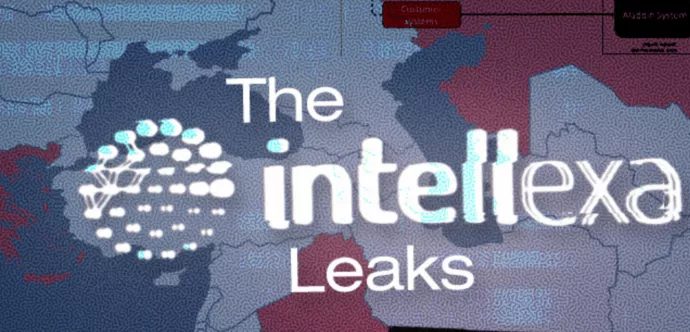 Il est inscrit «The intelleksa Leaks» sur un fond technologique