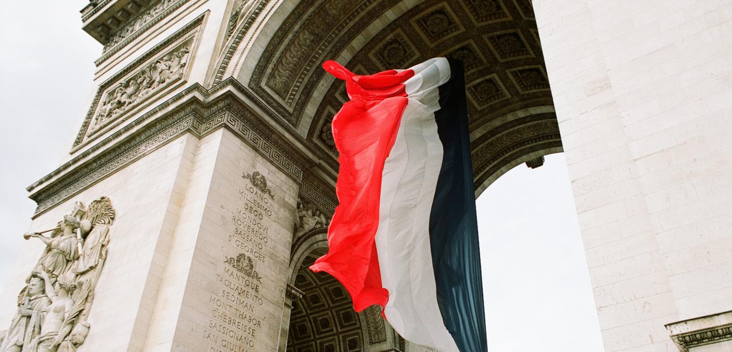 Drapeau de la france paris 