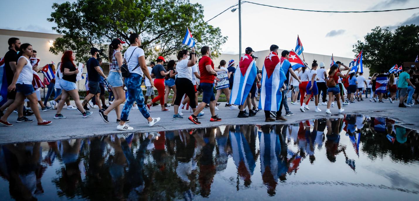 TOPSHOT-US-CUBA-POLITICS-UNREST-PROTEST
