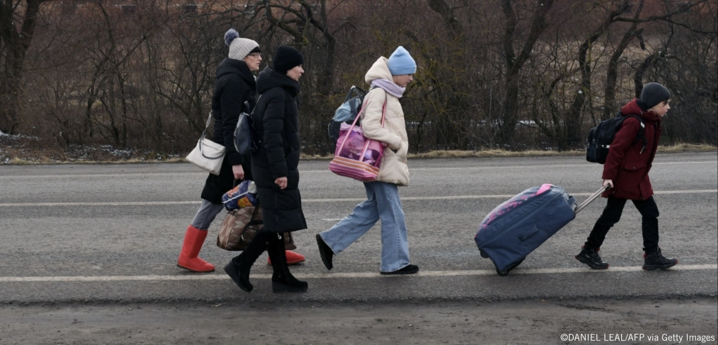 Personnes fuyant l'Ukraine