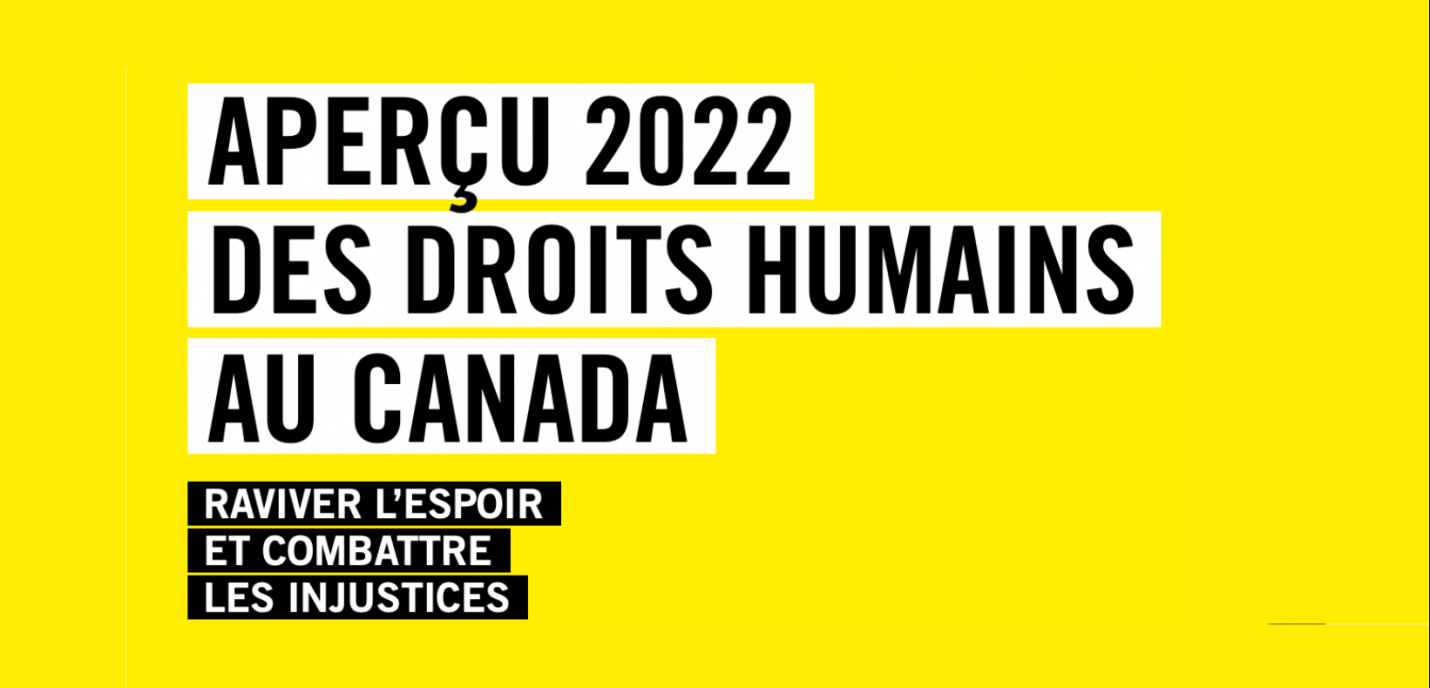 Aperçu des droits humains au Canada 2022