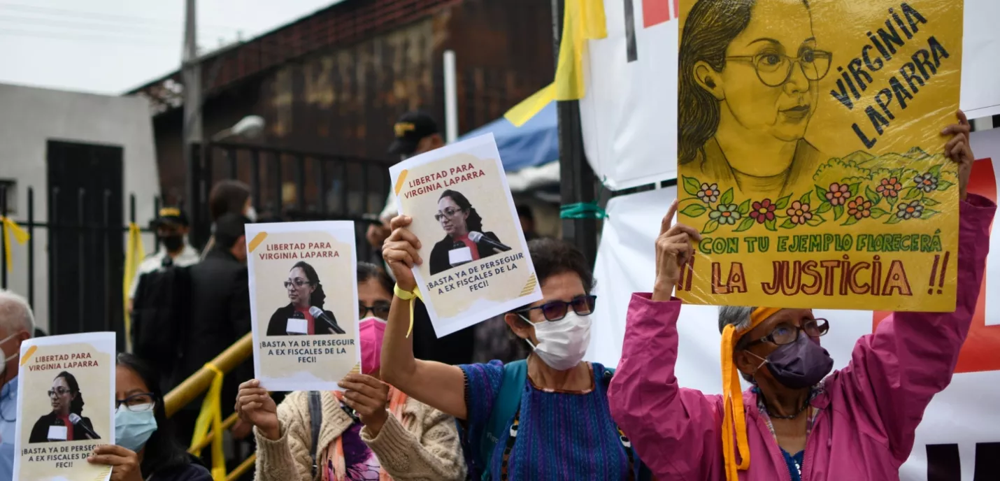 Manifestation pour Virginia Laparra