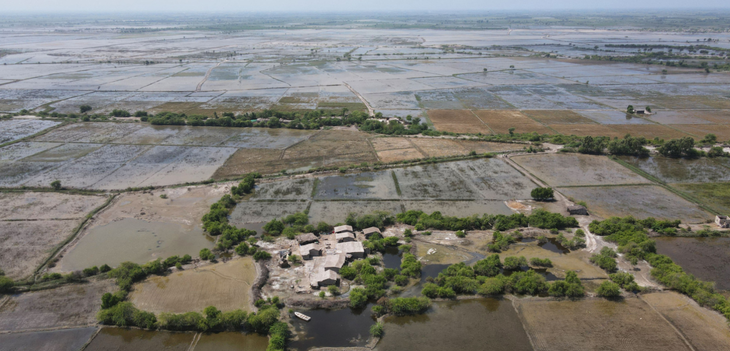 Photo des inondations dans la province du Sind au Pakistan