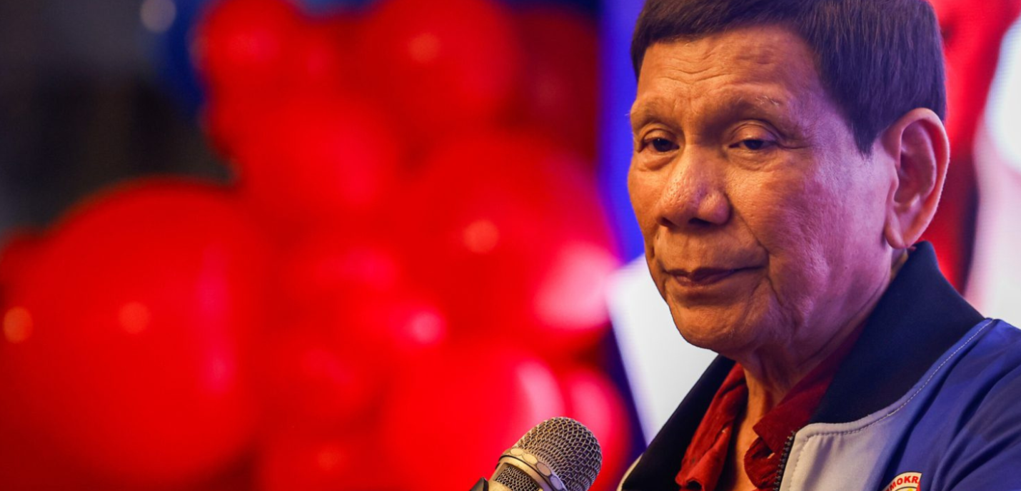 Photo de l'ancien président des Philippines, Rodrigo Duterte