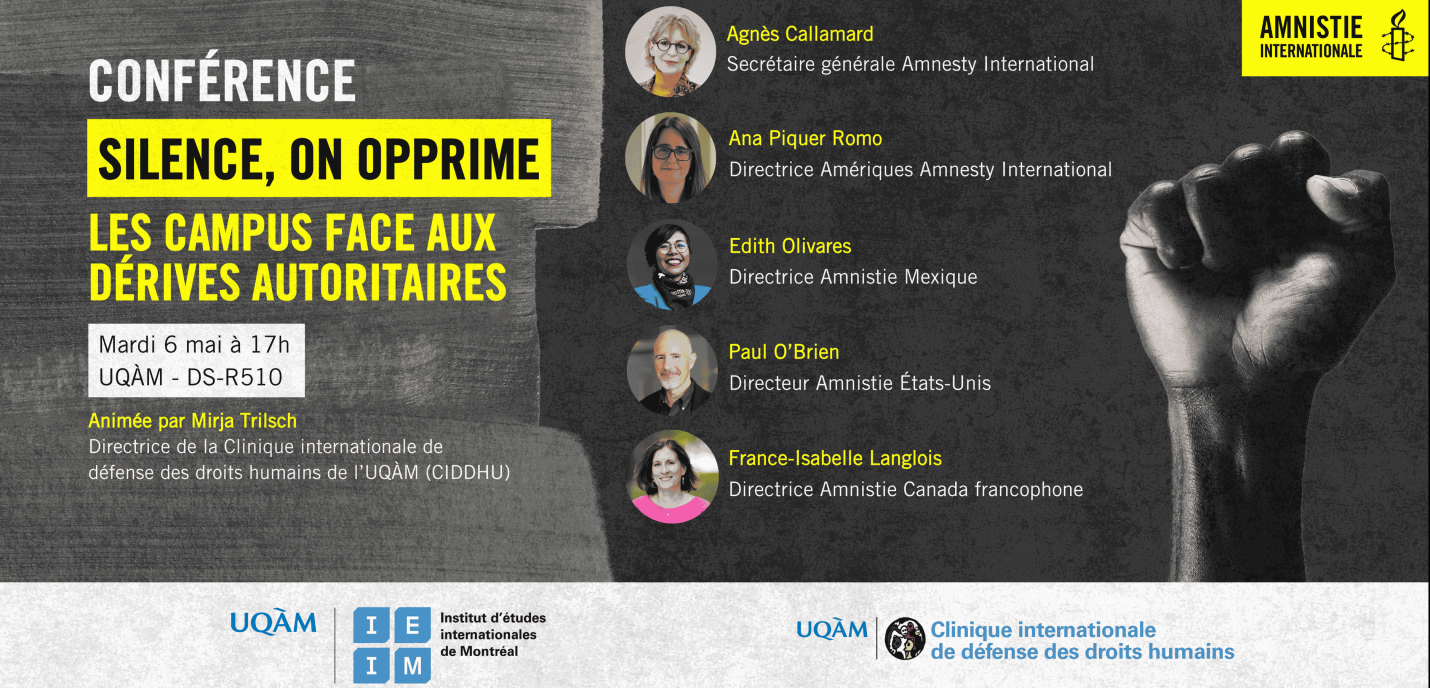 Silence on opprime, conférence du 6 mai