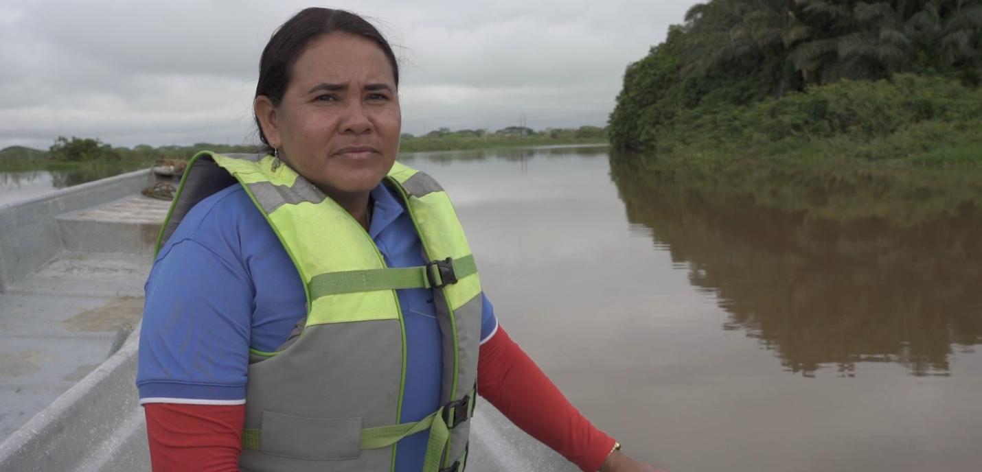 Yuly Velásquez, President of the Federation of Artisanal, Environmental and Tourist Fishermen of the Department of Santander (FEDEPESAN)