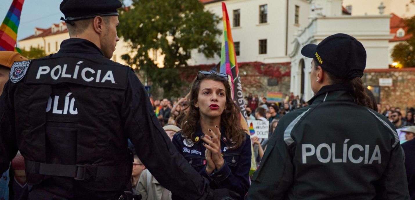 marche de solidarité a été organisée après le meurtre de deux personnes LGBTI à Bratislava