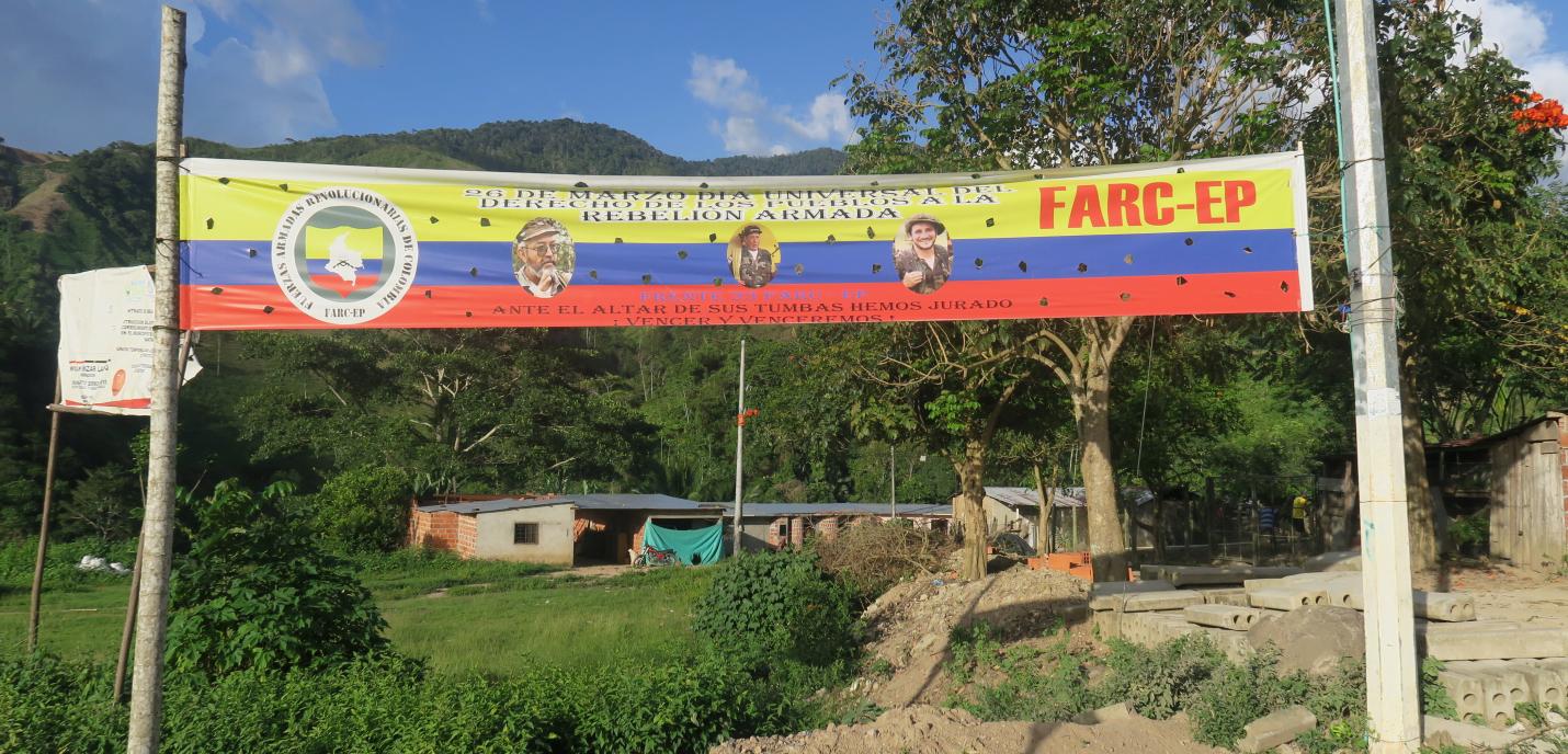 FARC propaganda in San José del Tarra, Catatumbo.