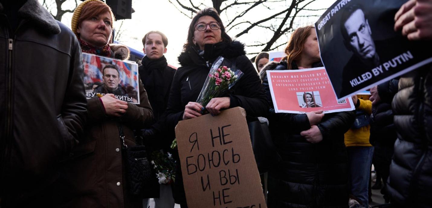 la La Fondation anticorruption d’Alexeï Navalny lors d'une manifestation
