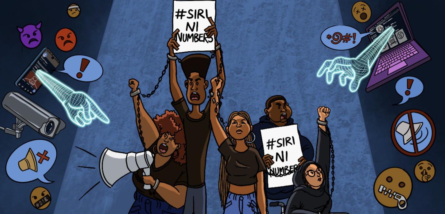 Dessin montrant la Génération Z entrain de manifester 