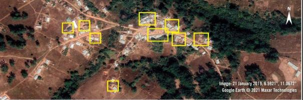 Village de Ntong par satellite