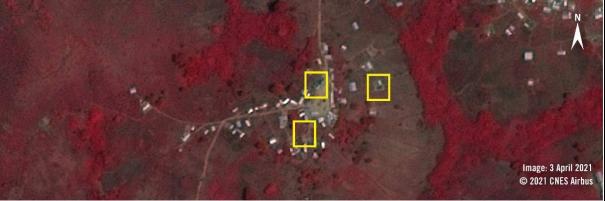 Image satellite du village de Ntim