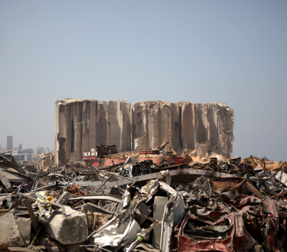 Le port de Beyrouth après l'explosion 