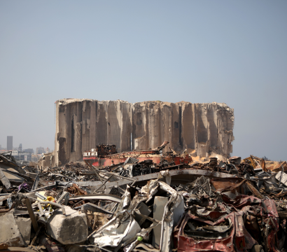 Le port de Beyrouth après l'explosion