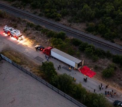 camion texas migrants