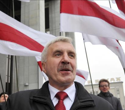 Ryhor Kastusyou, leader du parti du Front populaire bélarussien
