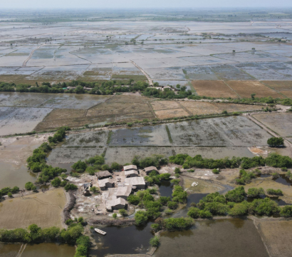 Photo des inondations dans la province du Sind au Pakistan