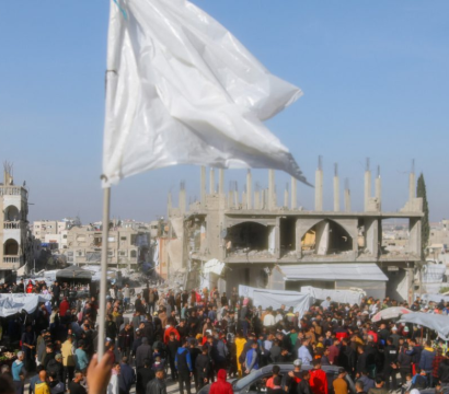 manifestation drapeau blanc