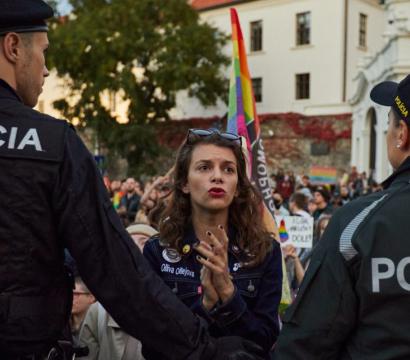 marche de solidarité a été organisée après le meurtre de deux personnes LGBTI à Bratislava