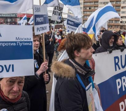 Manifestation du groupe militant anti-guerre russe 