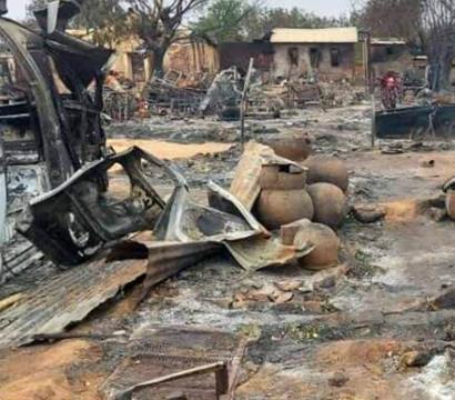 Marché incendié à El Fasher, au Nord-Darfour, le 1er septembre 2023