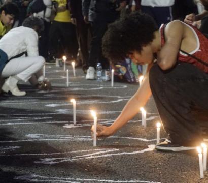 Lieu de recueillement pour les victimes du massacre policier survenu le 28 octobre