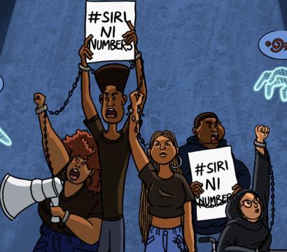 Dessin montrant la Génération Z entrain de manifester 