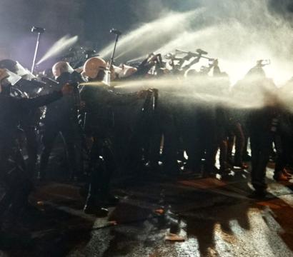 Répression policière lors d'une manifestation