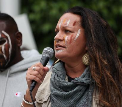  Antonia Burke, une militante aborigène australienne originaire des îles Tiwi